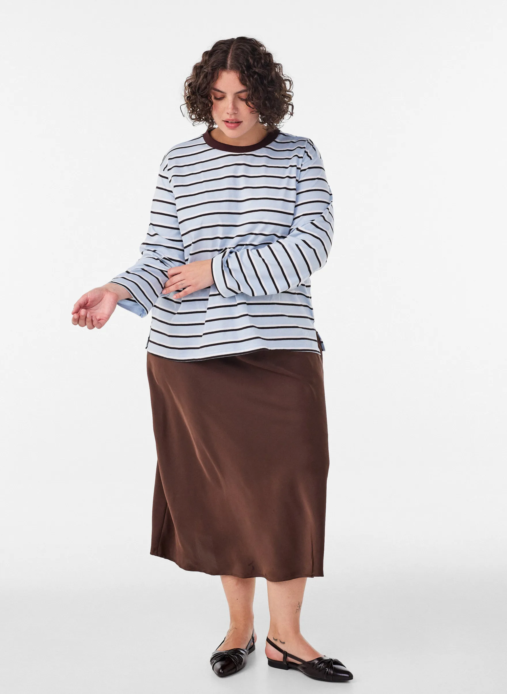 Basic T-Shirt mit langen Ärmeln