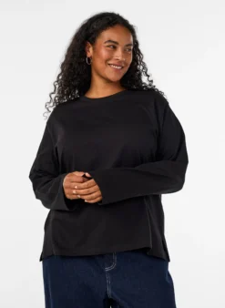 Basic T-Shirt mit langen Ärmeln