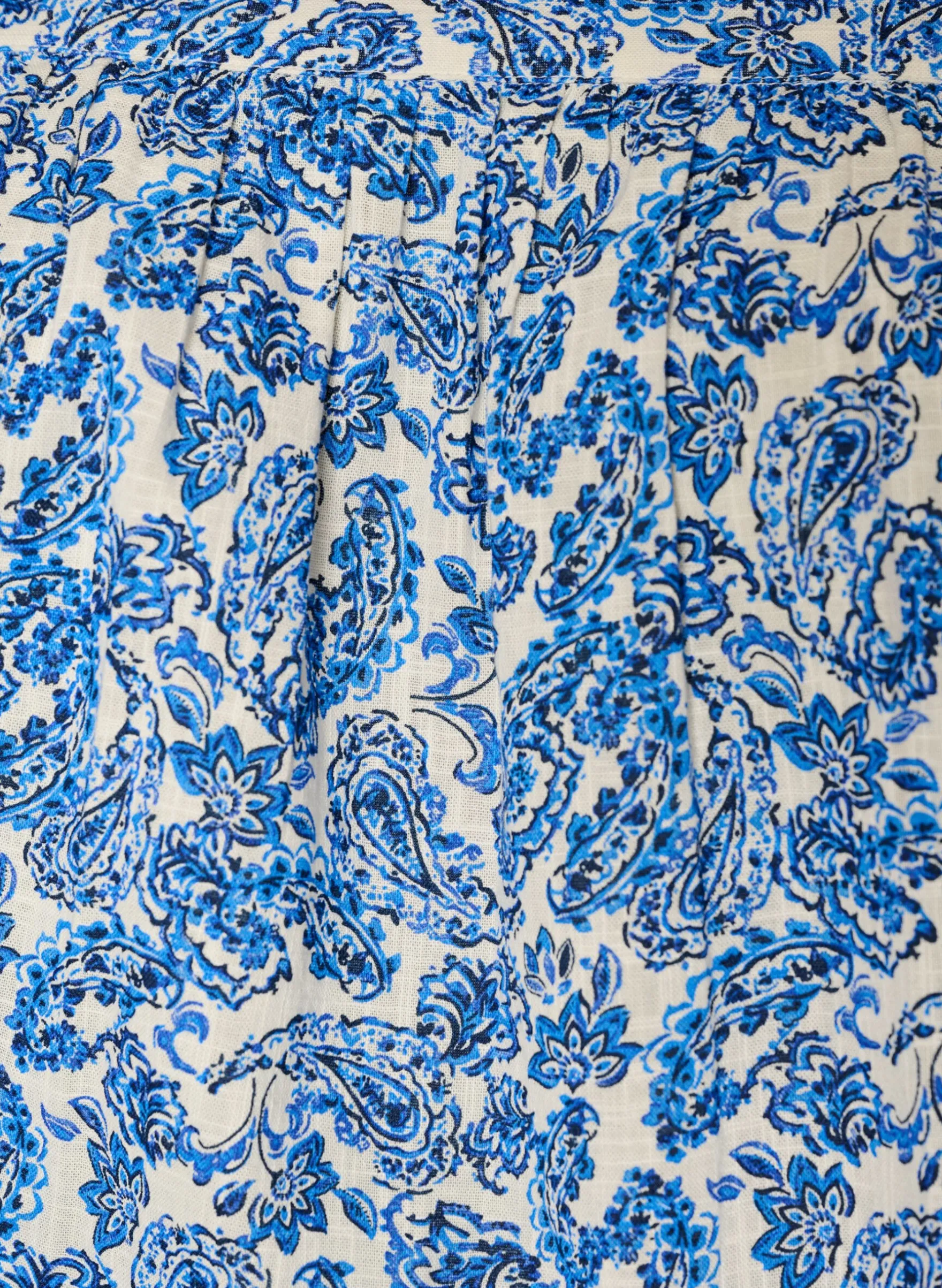 Baumwollbluse mit eckigem Ausschnitt