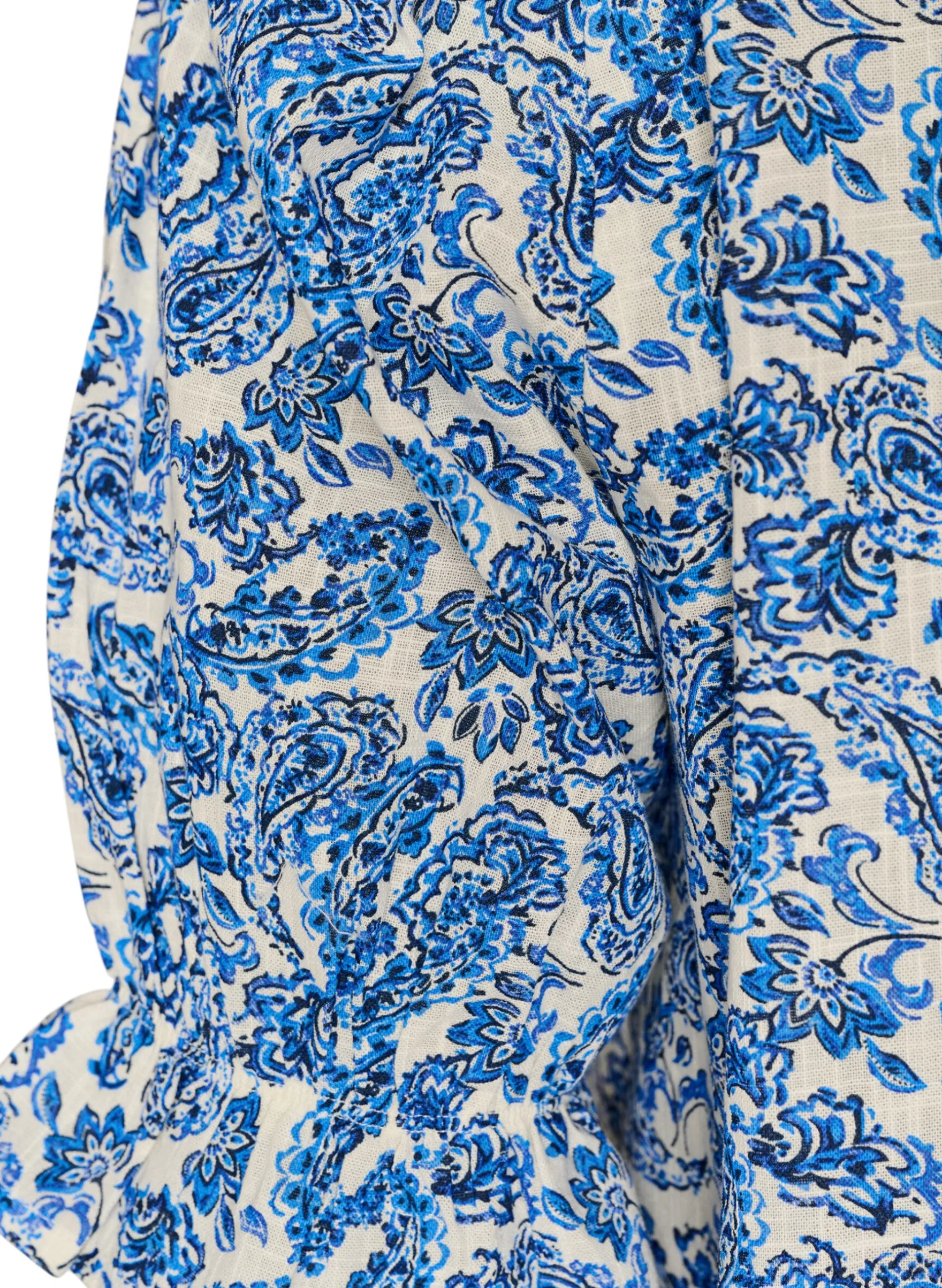 Baumwollbluse mit eckigem Ausschnitt
