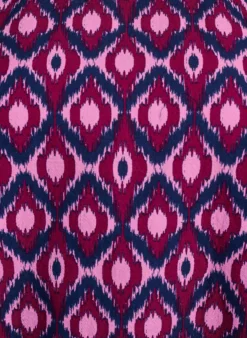 Baumwoll-Bluse mit Print und kurzen Ärmeln