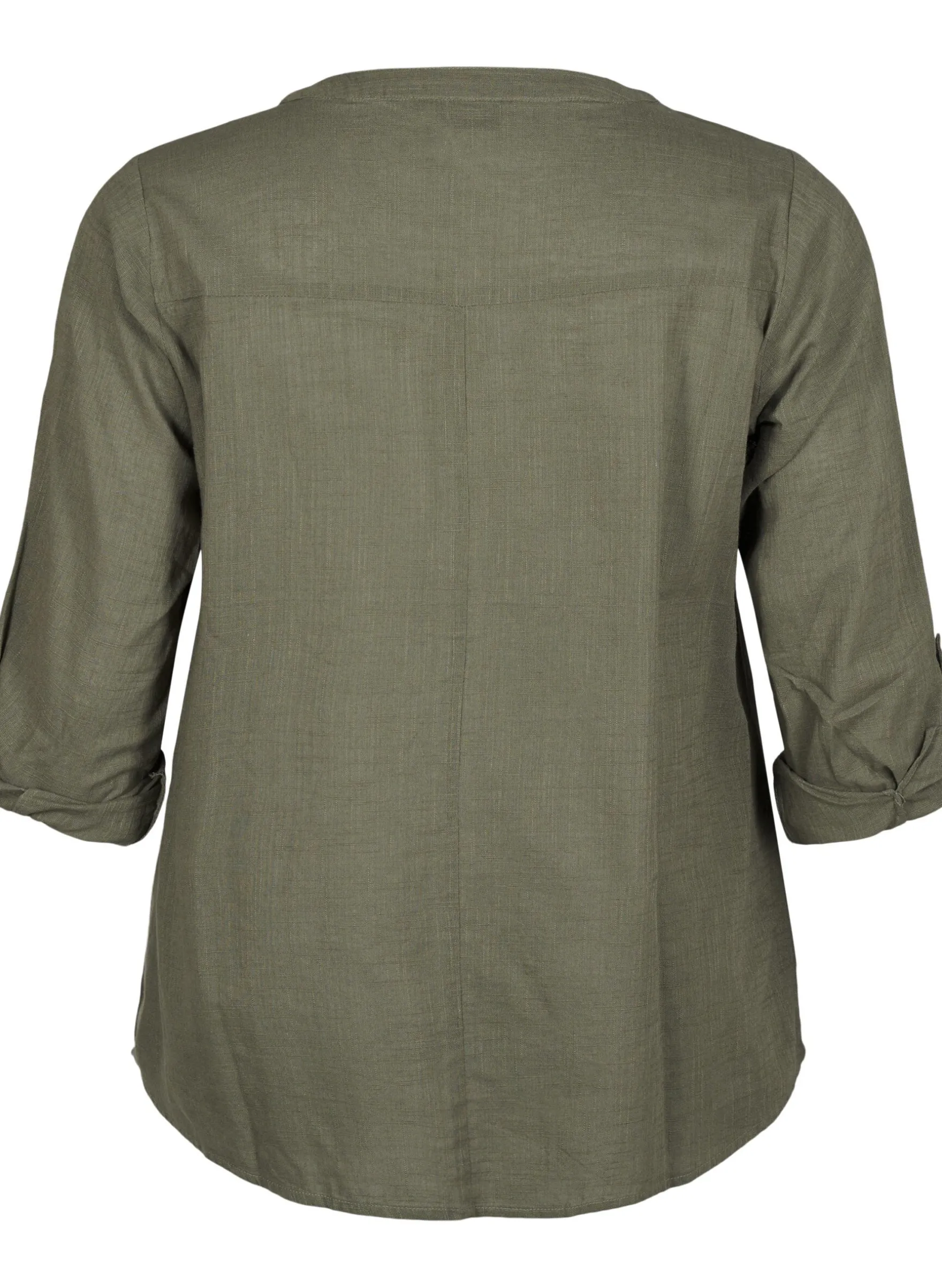 Baumwollbluse mit V-Ausschnitt