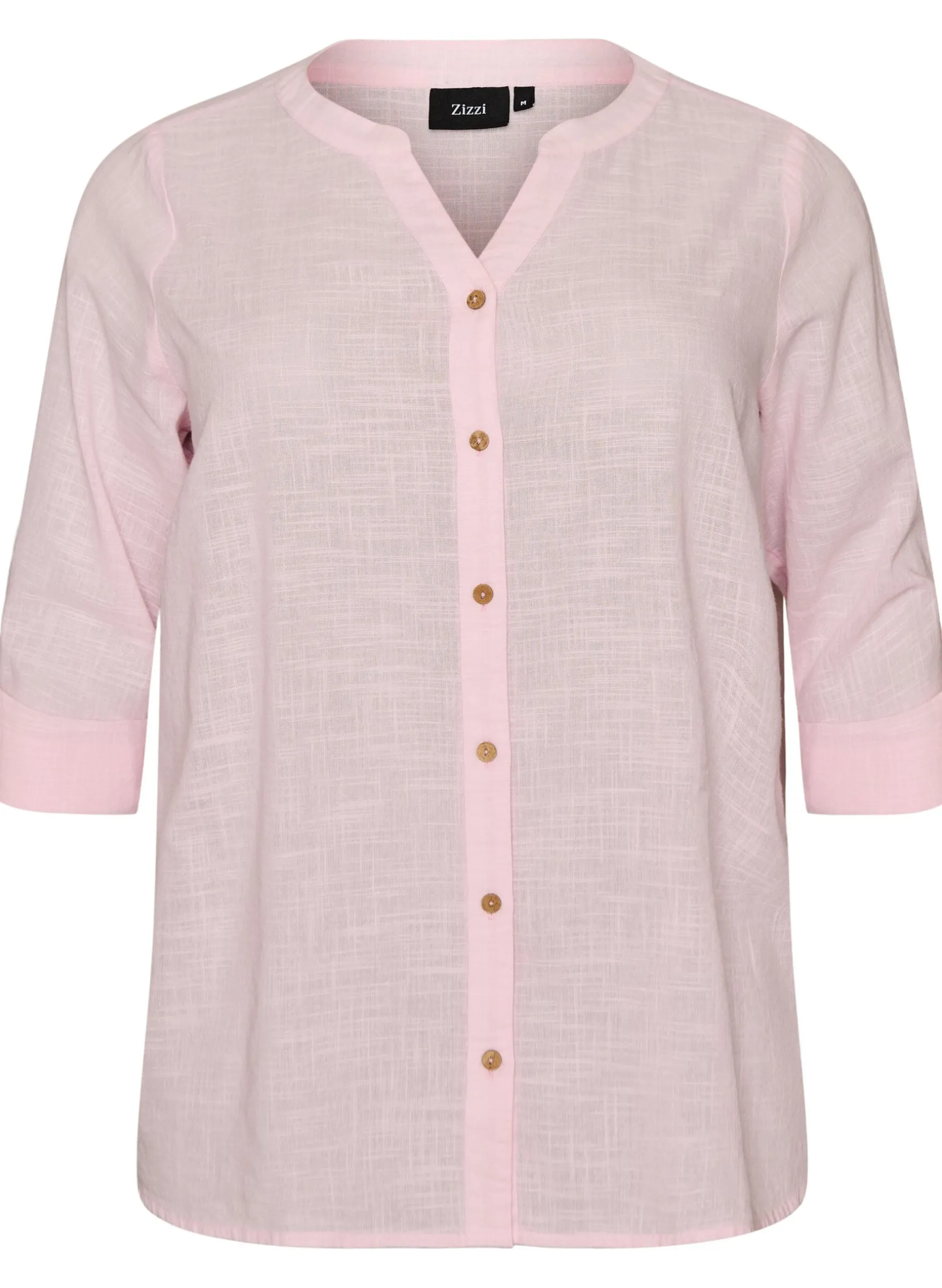 Baumwollbluse mit V-Ausschnitt