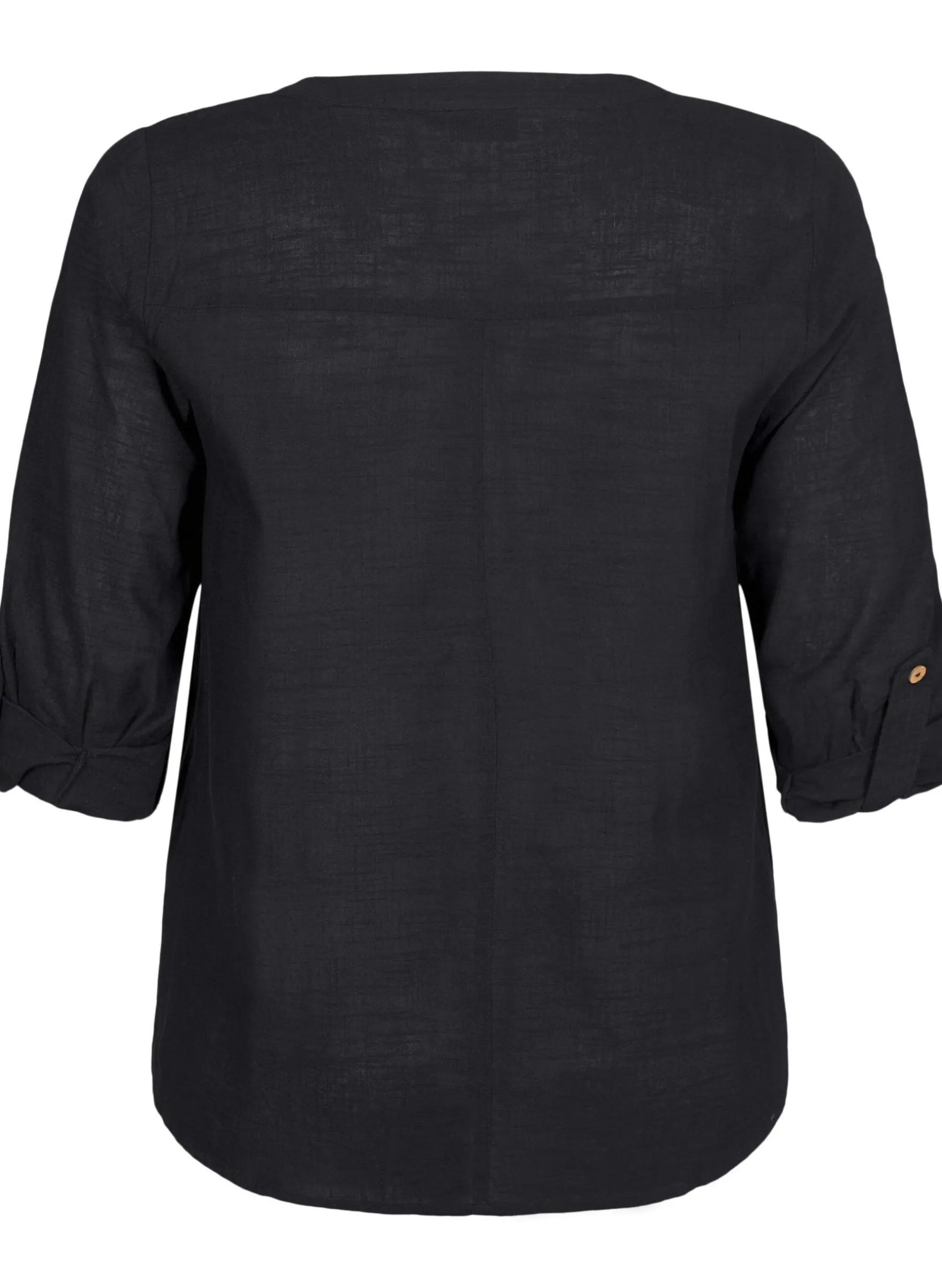 Baumwollbluse mit V-Ausschnitt