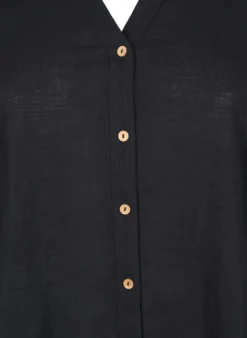 Baumwollbluse mit V-Ausschnitt