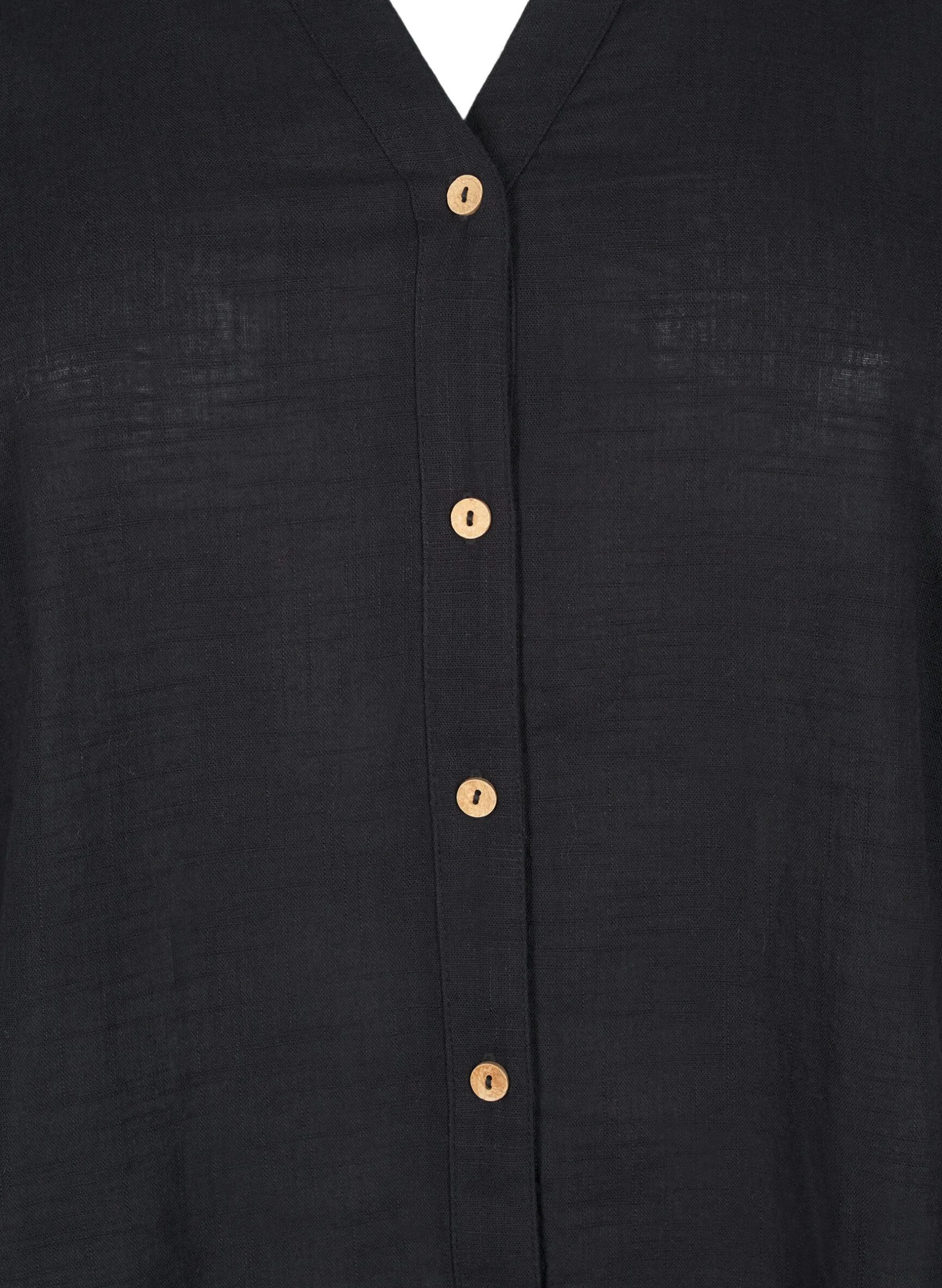 Baumwollbluse mit V-Ausschnitt