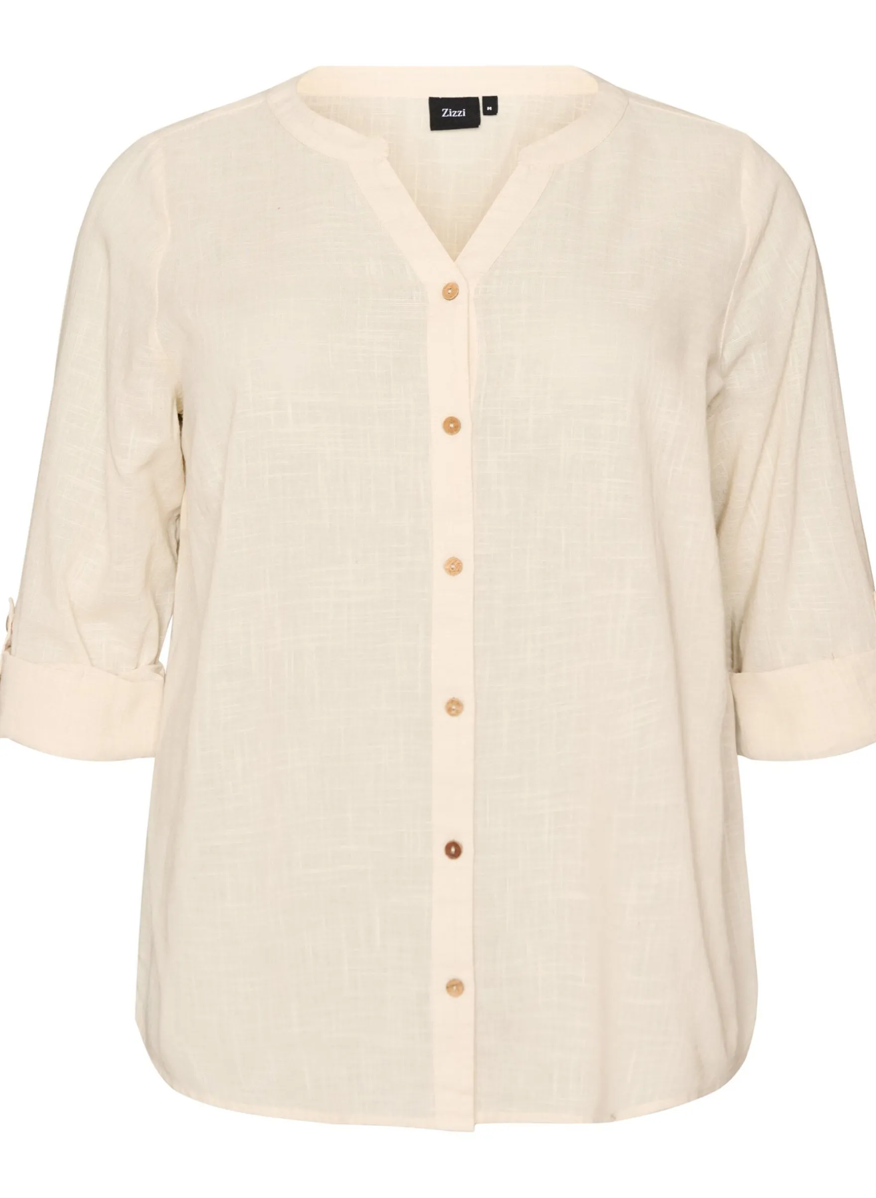 Baumwollbluse mit V-Ausschnitt