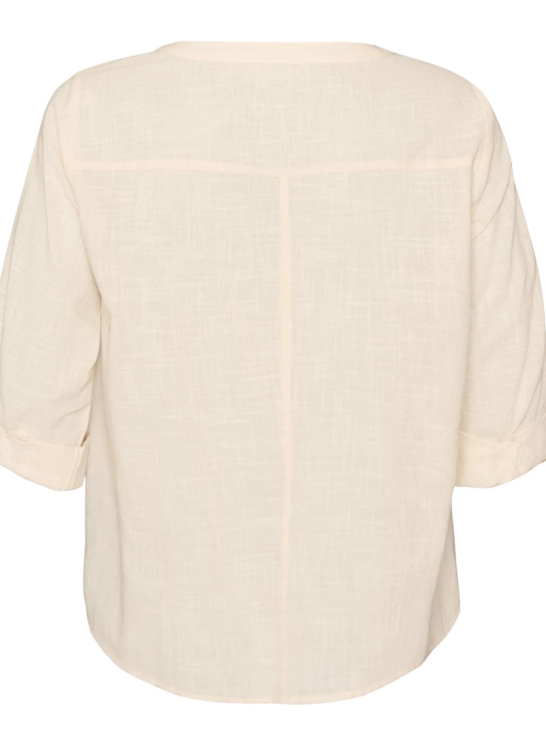 Baumwollbluse mit V-Ausschnitt