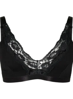 Baumwoll-Bralette mit Spitze