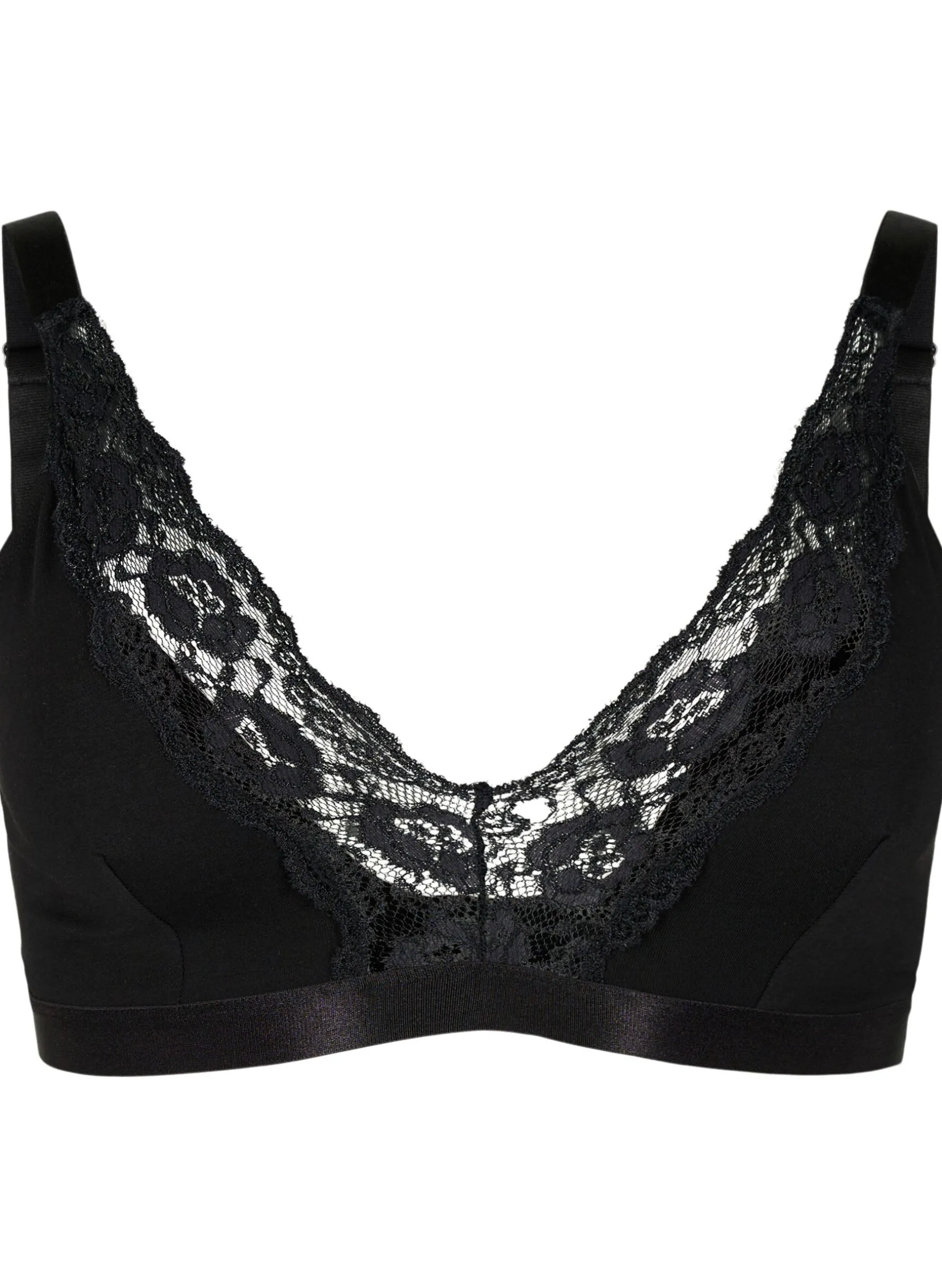 Baumwoll-Bralette mit Spitze