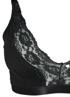 Baumwoll-Bralette mit Spitze