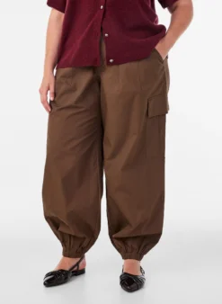 Baumwoll-Cargohose mit Ballonbein