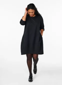 Baumwollkleid mit Ballon-Passform
