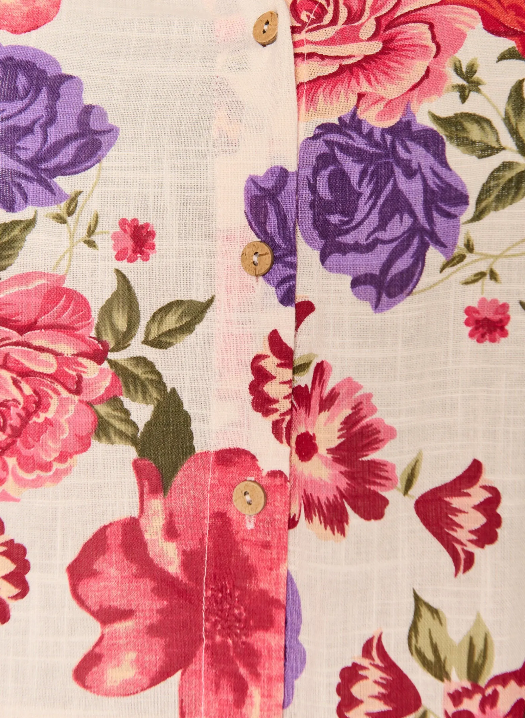 Baumwoll-Midikleid mit Blumenprint