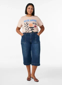 Baumwoll-T-Shirt mit Frontprint