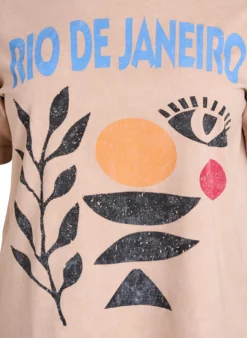 Baumwoll-T-Shirt mit Frontprint