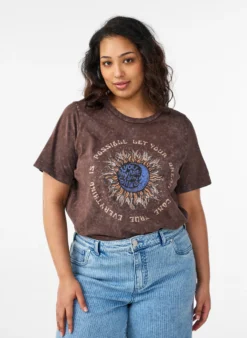 Baumwoll-T-Shirt mit Frontprint