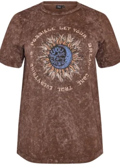 Baumwoll-T-Shirt mit Frontprint