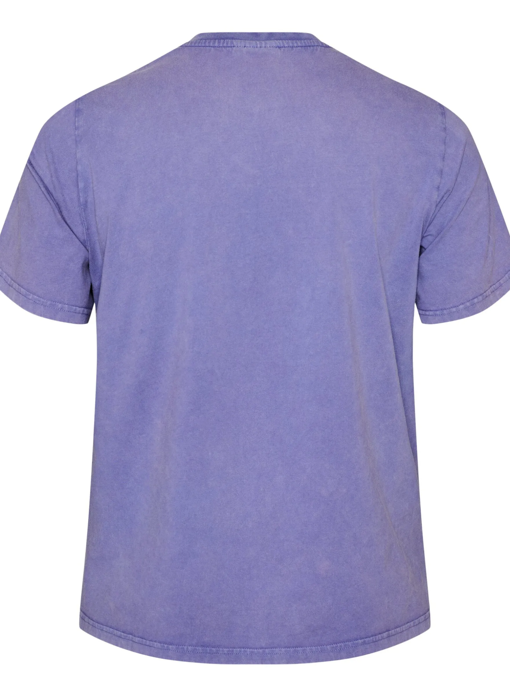 Baumwoll-T-Shirt mit Frontprint und gewaschener Optik
