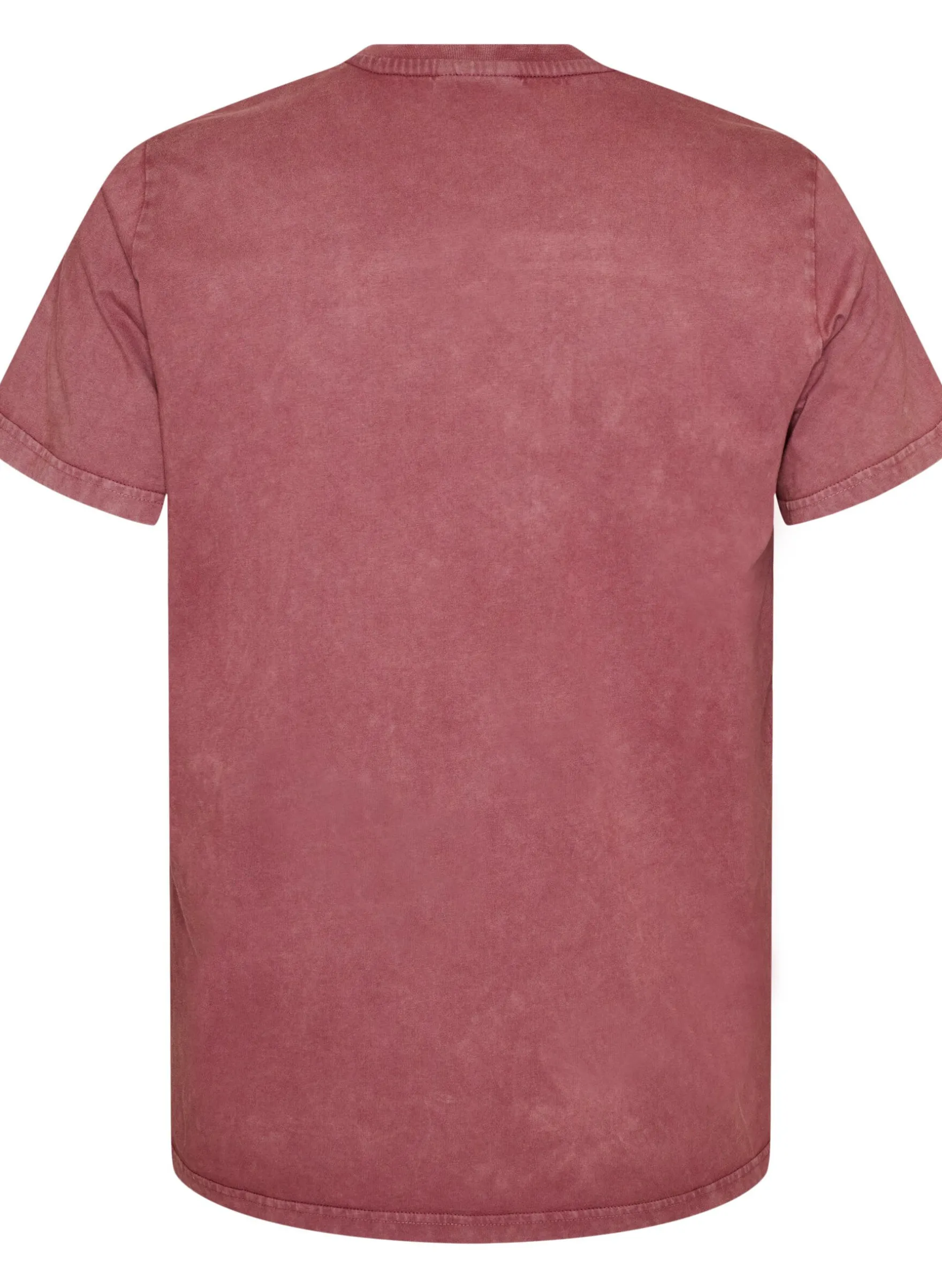 Baumwoll-T-Shirt mit Frontprint und gewaschener Optik