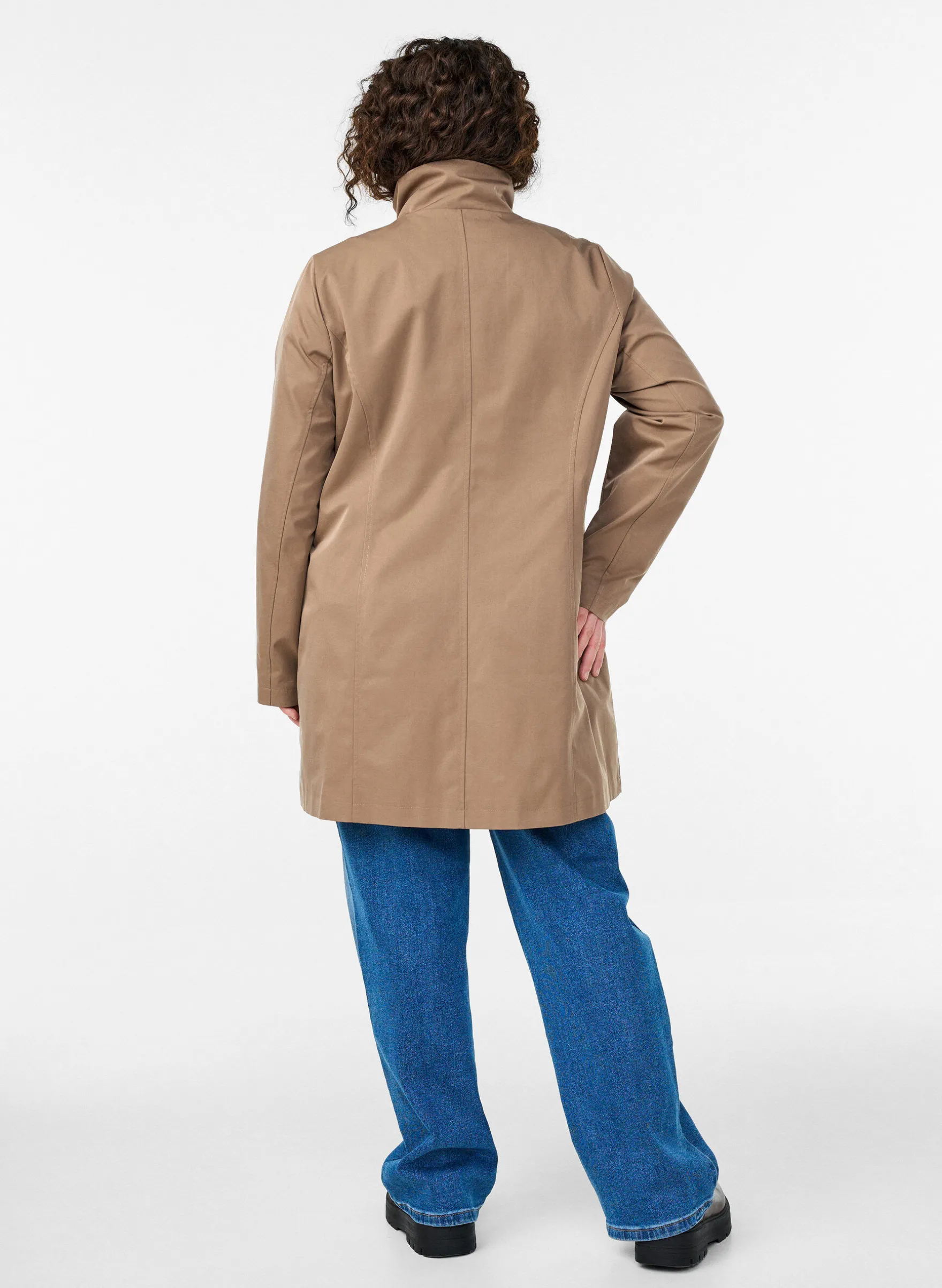Übergangsjacke mit Taschen und hohem Kragen