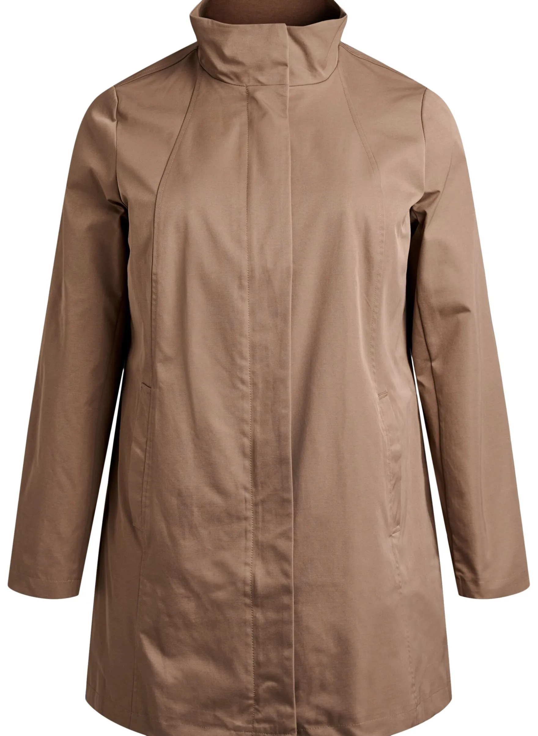 Übergangsjacke mit Taschen und hohem Kragen