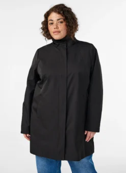 Übergangsjacke mit Taschen und hohem Kragen