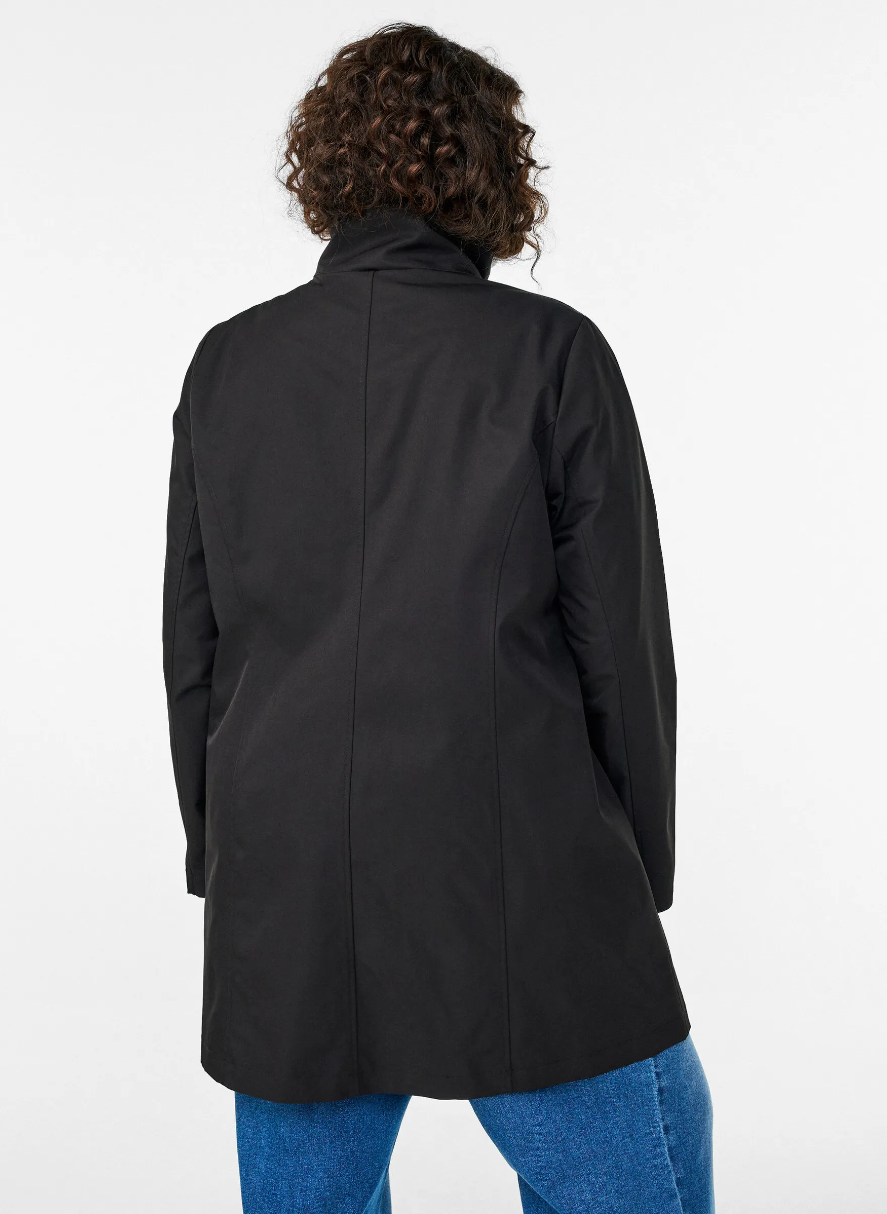 Übergangsjacke mit Taschen und hohem Kragen