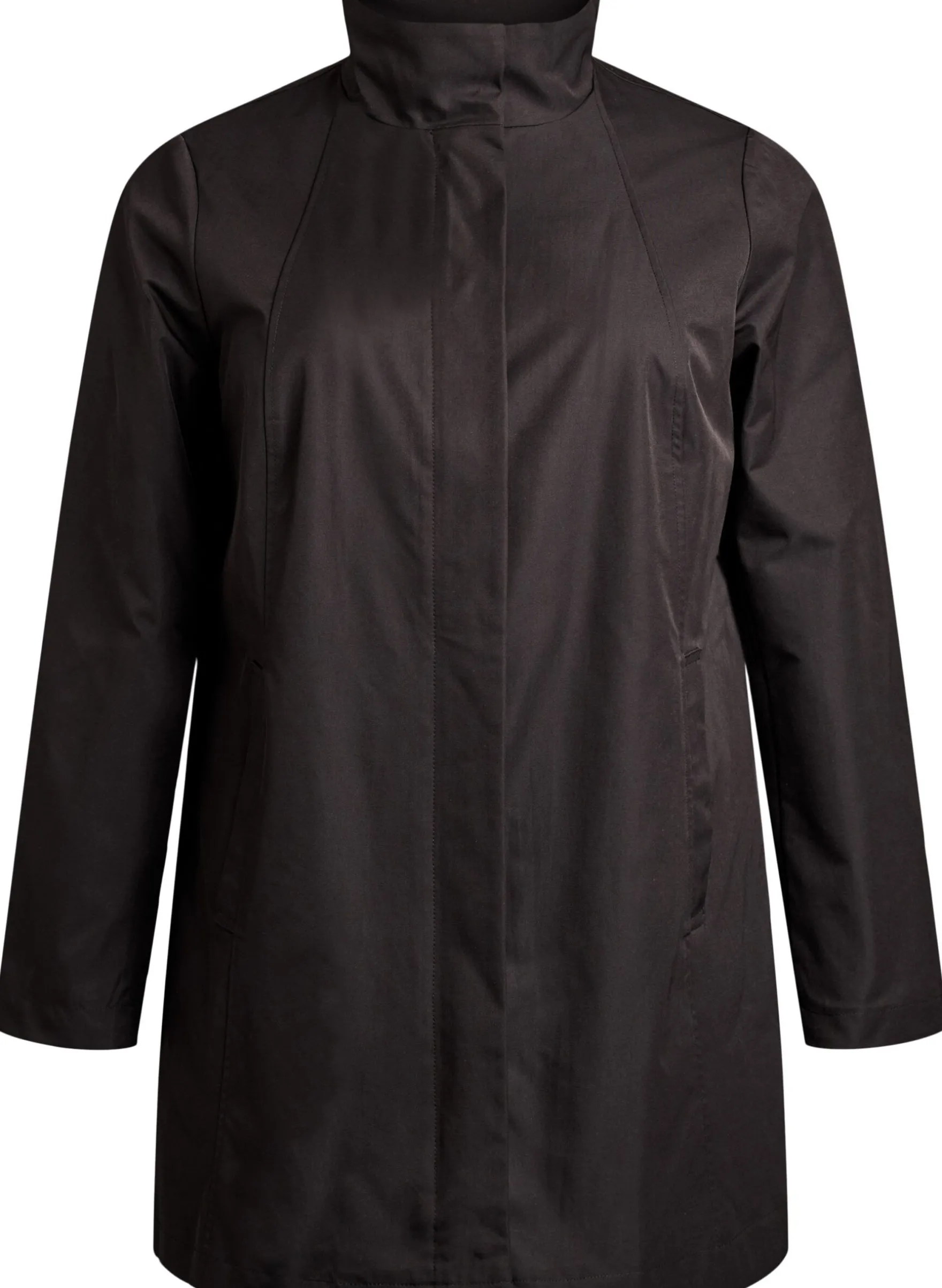 Übergangsjacke mit Taschen und hohem Kragen