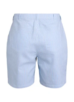 Bermuda-Shorts mit hohem Bund und Streifenmuster