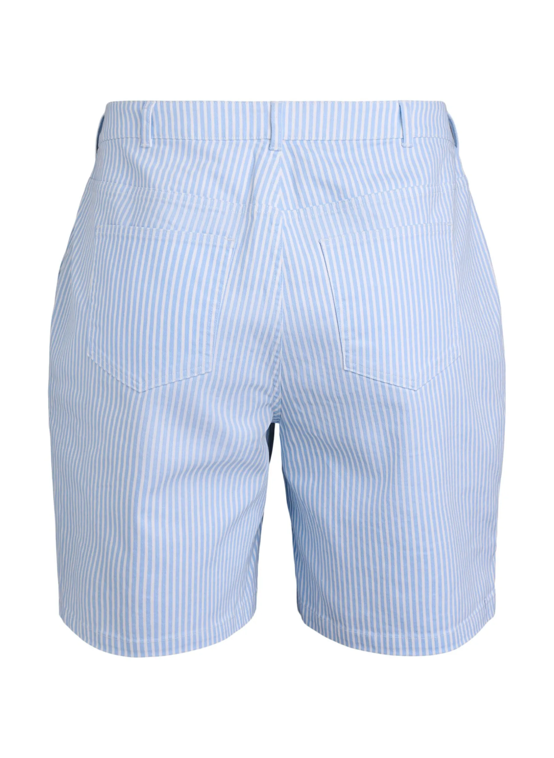 Bermuda-Shorts mit hohem Bund und Streifenmuster