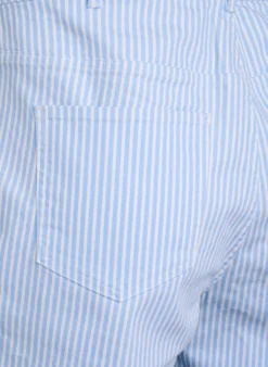 Bermuda-Shorts mit hohem Bund und Streifenmuster