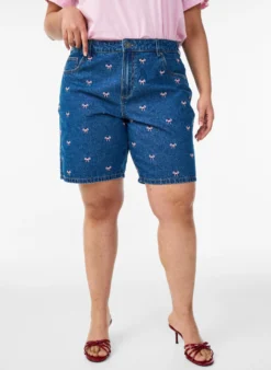 Bestickte Denimshorts