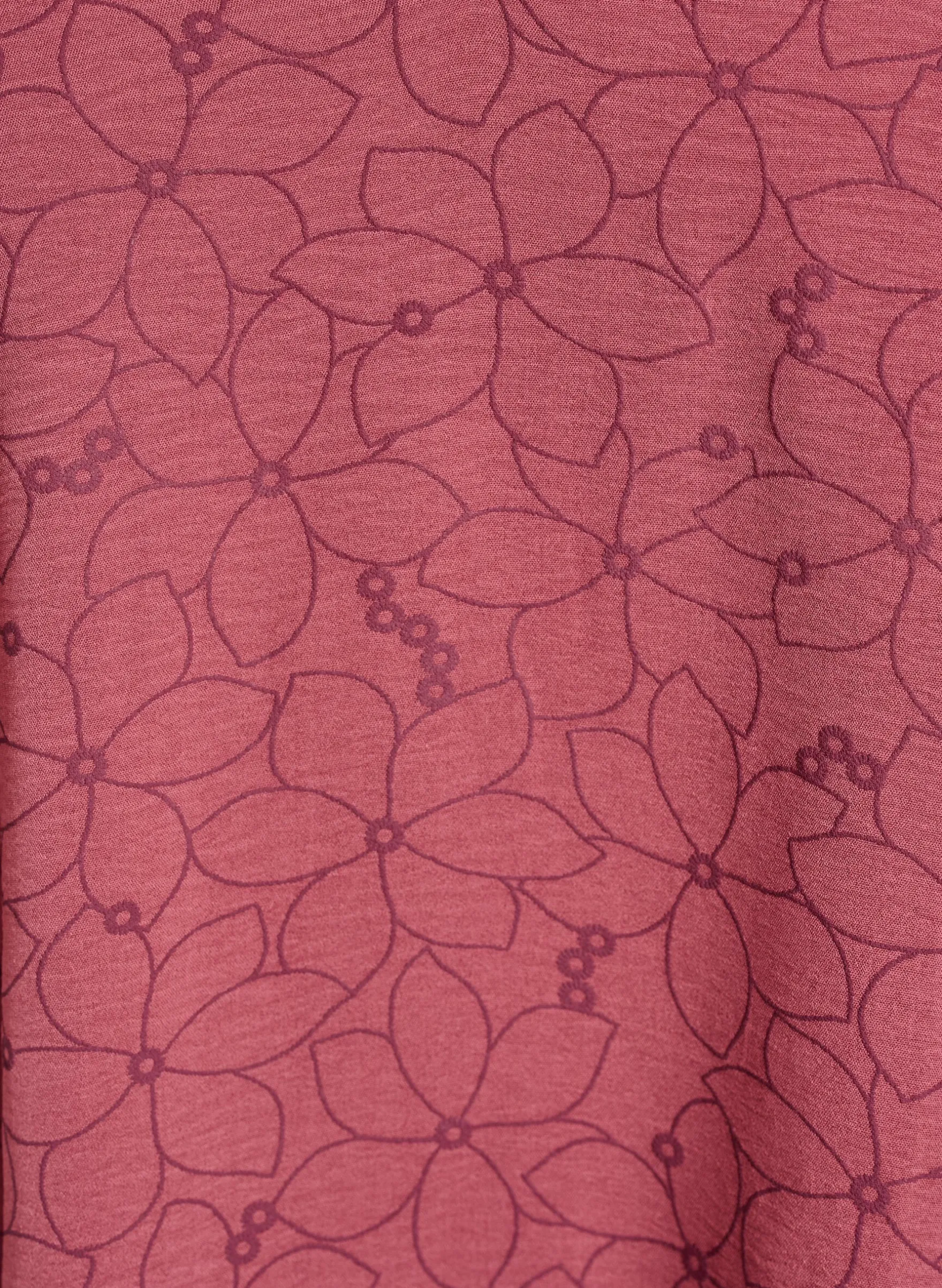 Bestickte Tunika mit Blumenmuster und 3/4-Ärmeln