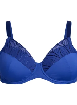 BH mit gepolsterten Cups und besticktem Mesh