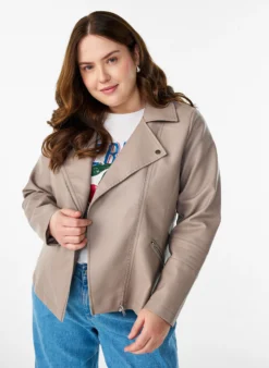 Bikerjacke aus Kunstleder