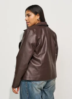 Bikerjacke aus Kunstleder