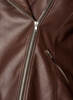 Bikerjacke aus Kunstleder