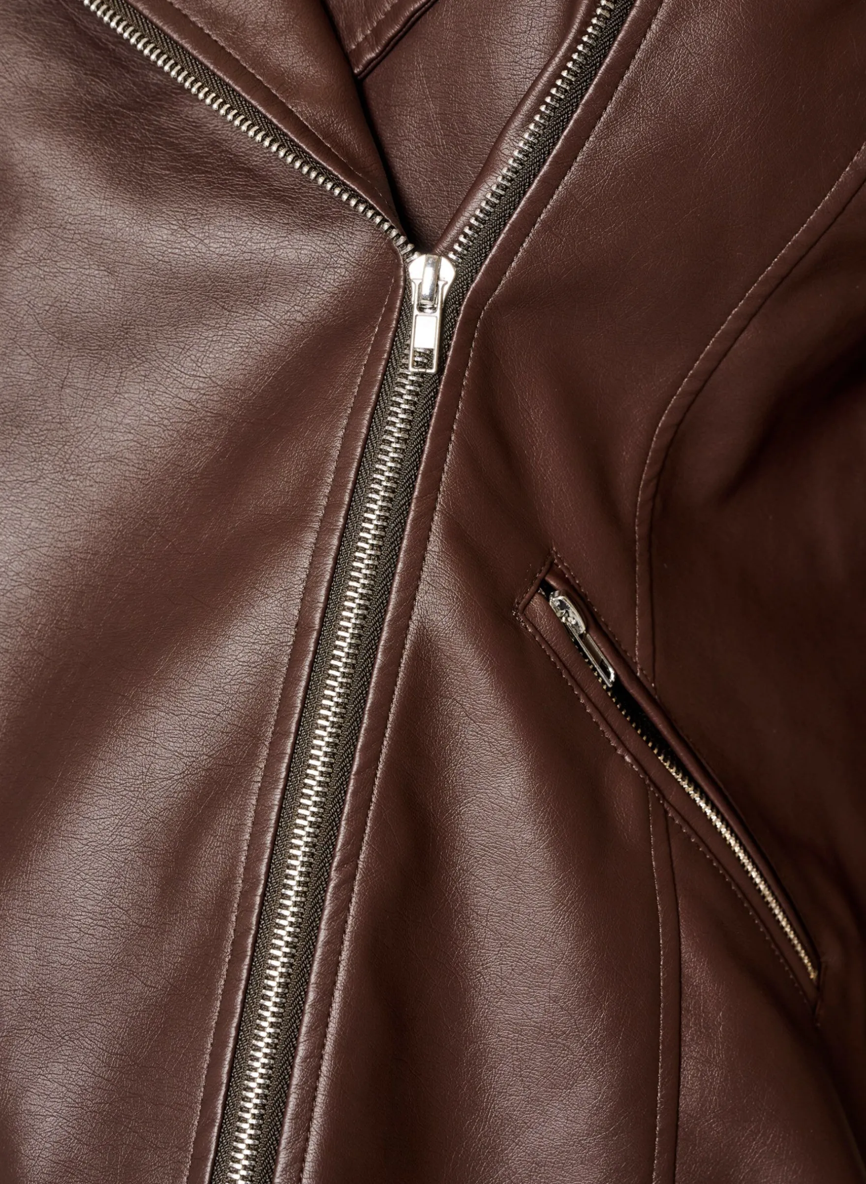 Bikerjacke aus Kunstleder