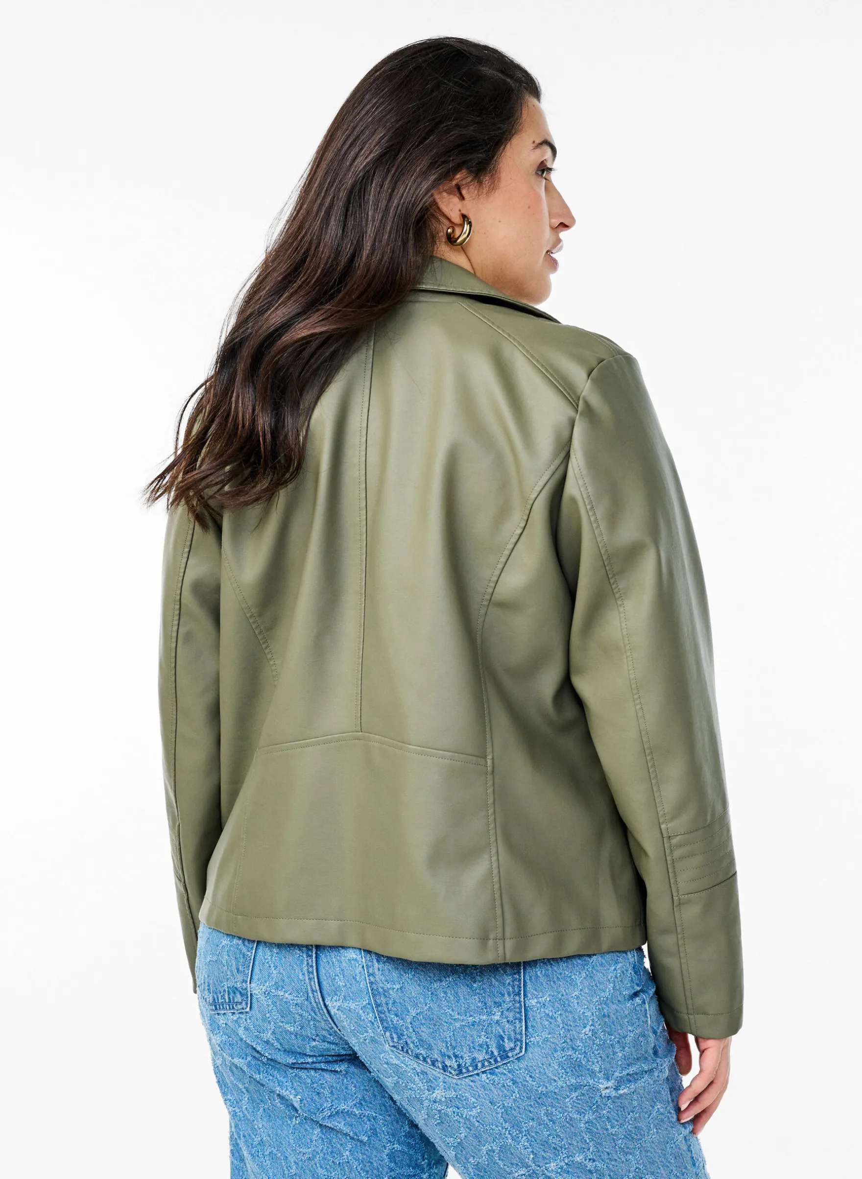 Bikerjacke aus Kunstleder