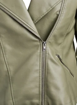 Bikerjacke aus Kunstleder
