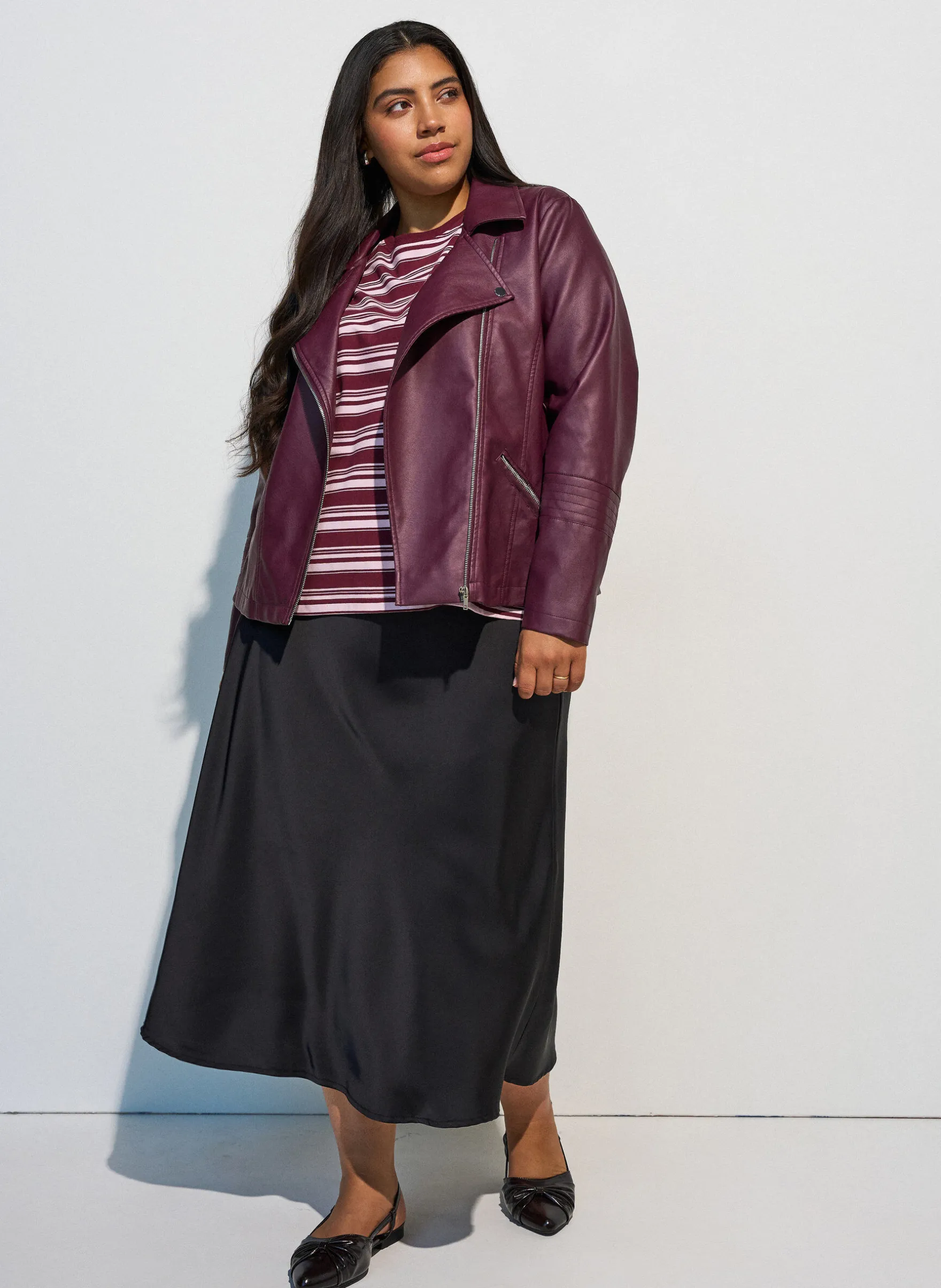 Bikerjacke aus Kunstleder