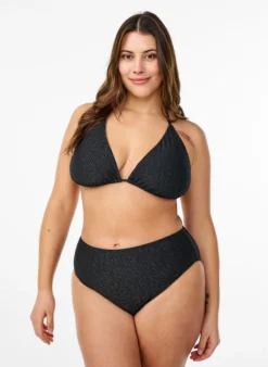 Bikinihose mit Glitzer und Tai-Schnitt