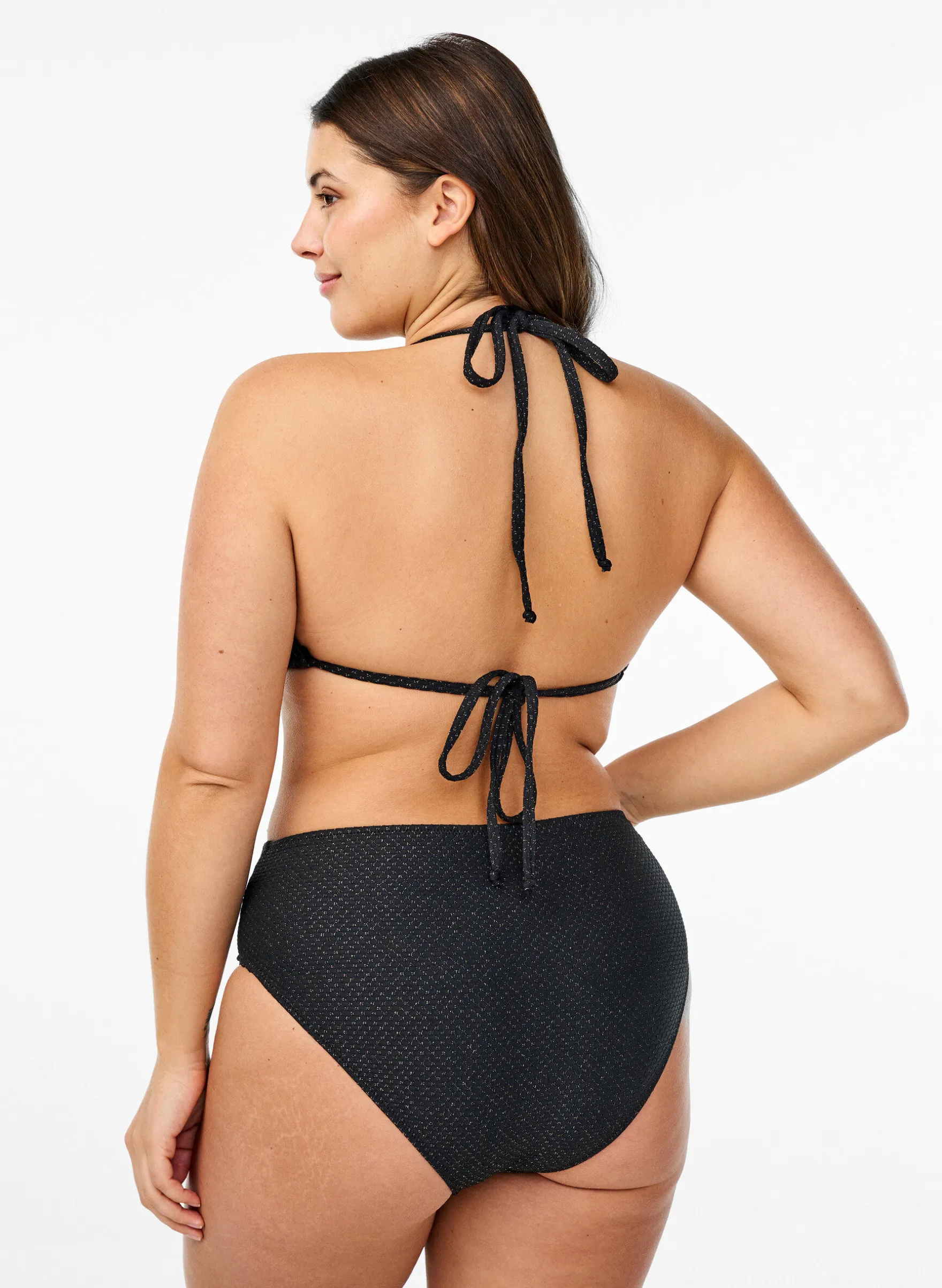 Bikinihose mit Glitzer und Tai-Schnitt