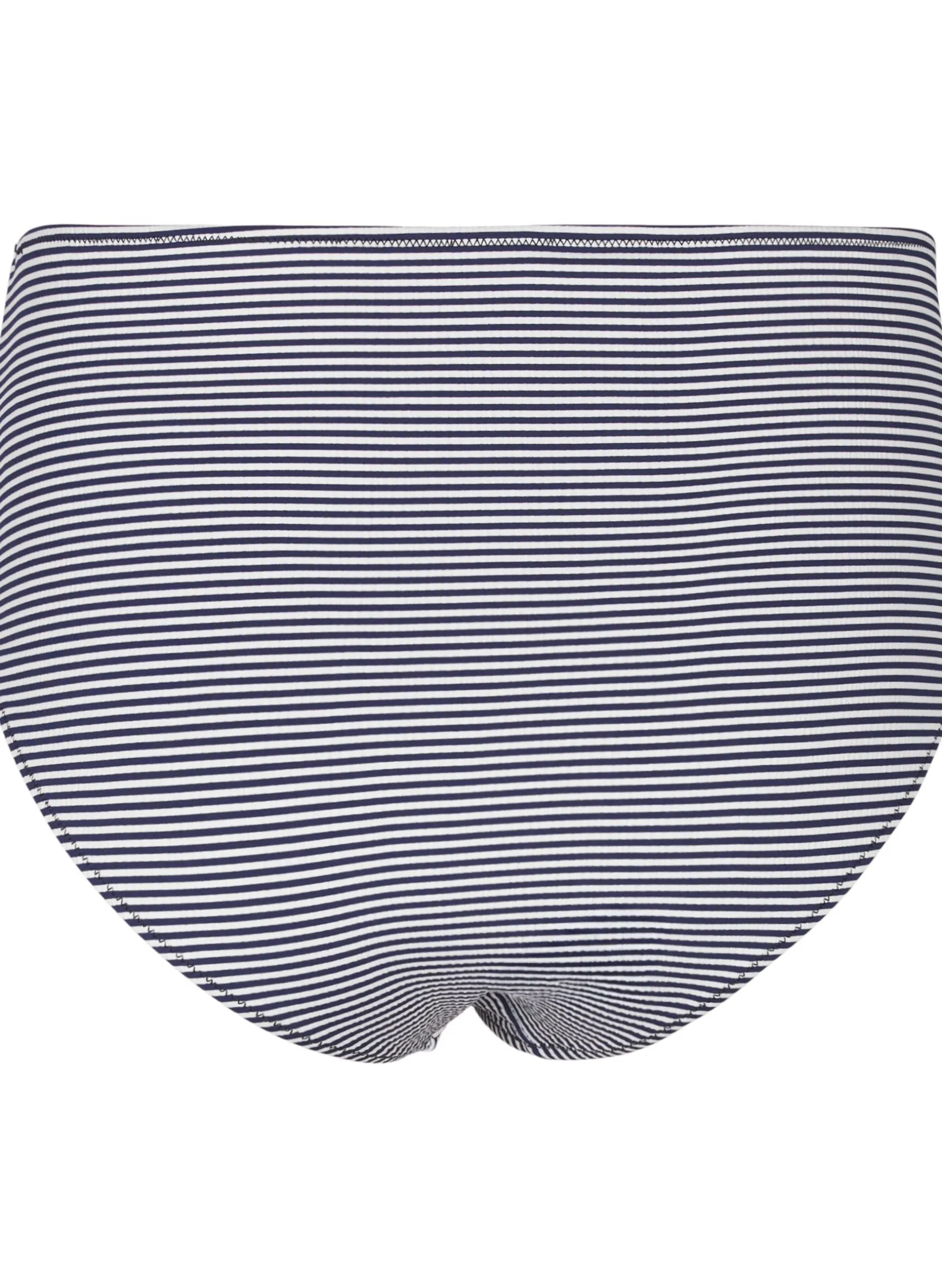 Bikinihose mit Streifenmuster und normaler Taille
