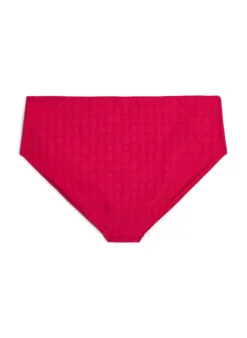 Bikinihose mit Strukturmuster und normaler Taillenhöhe