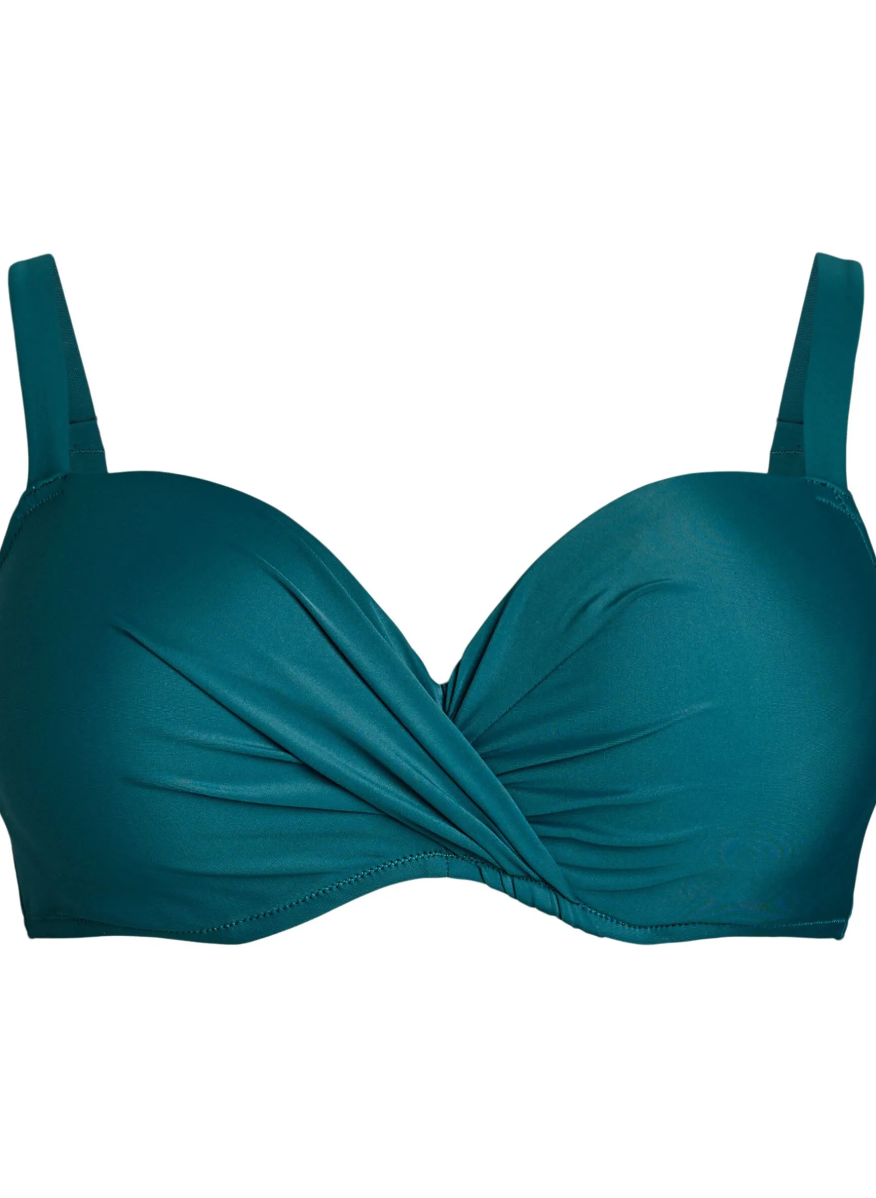 Bikinioberteil mit Bügel und Raffung