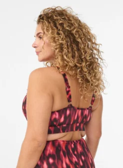 Bikinioberteil mit Print und Rüschendetails