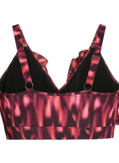 Bikinioberteil mit Print und Rüschendetails