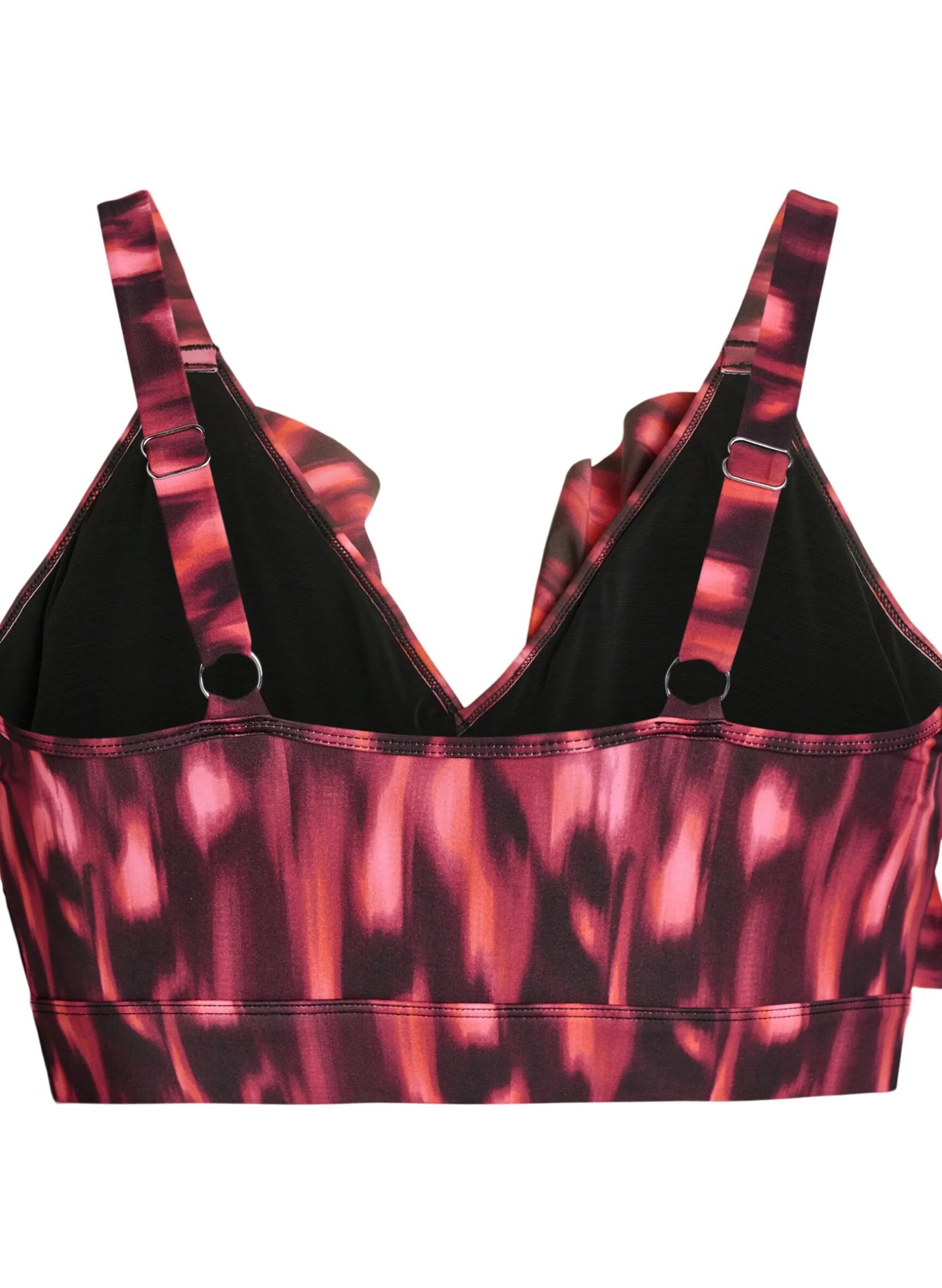 Bikinioberteil mit Print und Rüschendetails